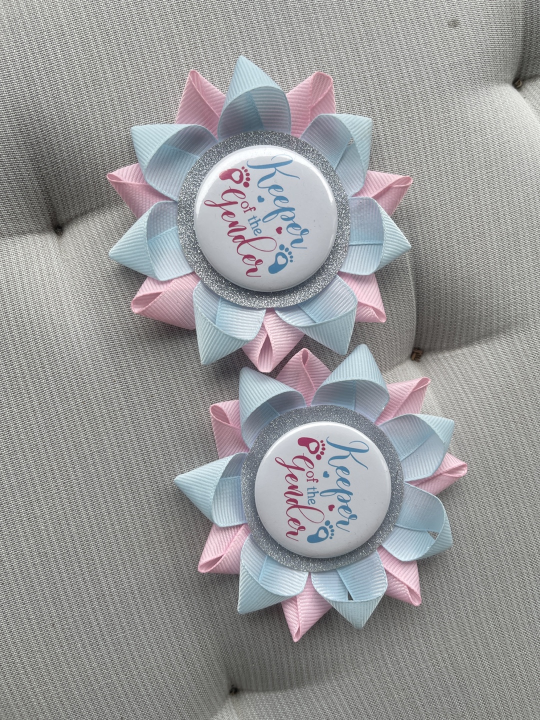 Keeper of the Gender Baby Shower Pin