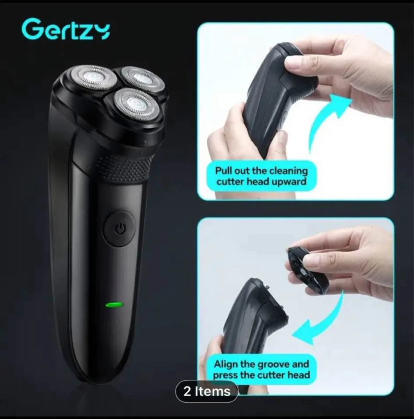 Electric shaver, rechargeable mini portable shaver image indicator(3)