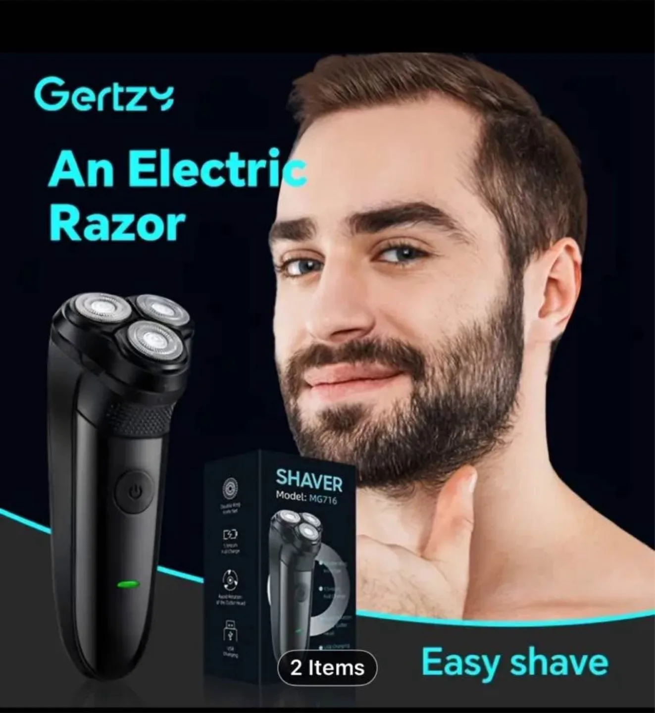 Electric shaver, rechargeable mini portable shaver image indicator(5)
