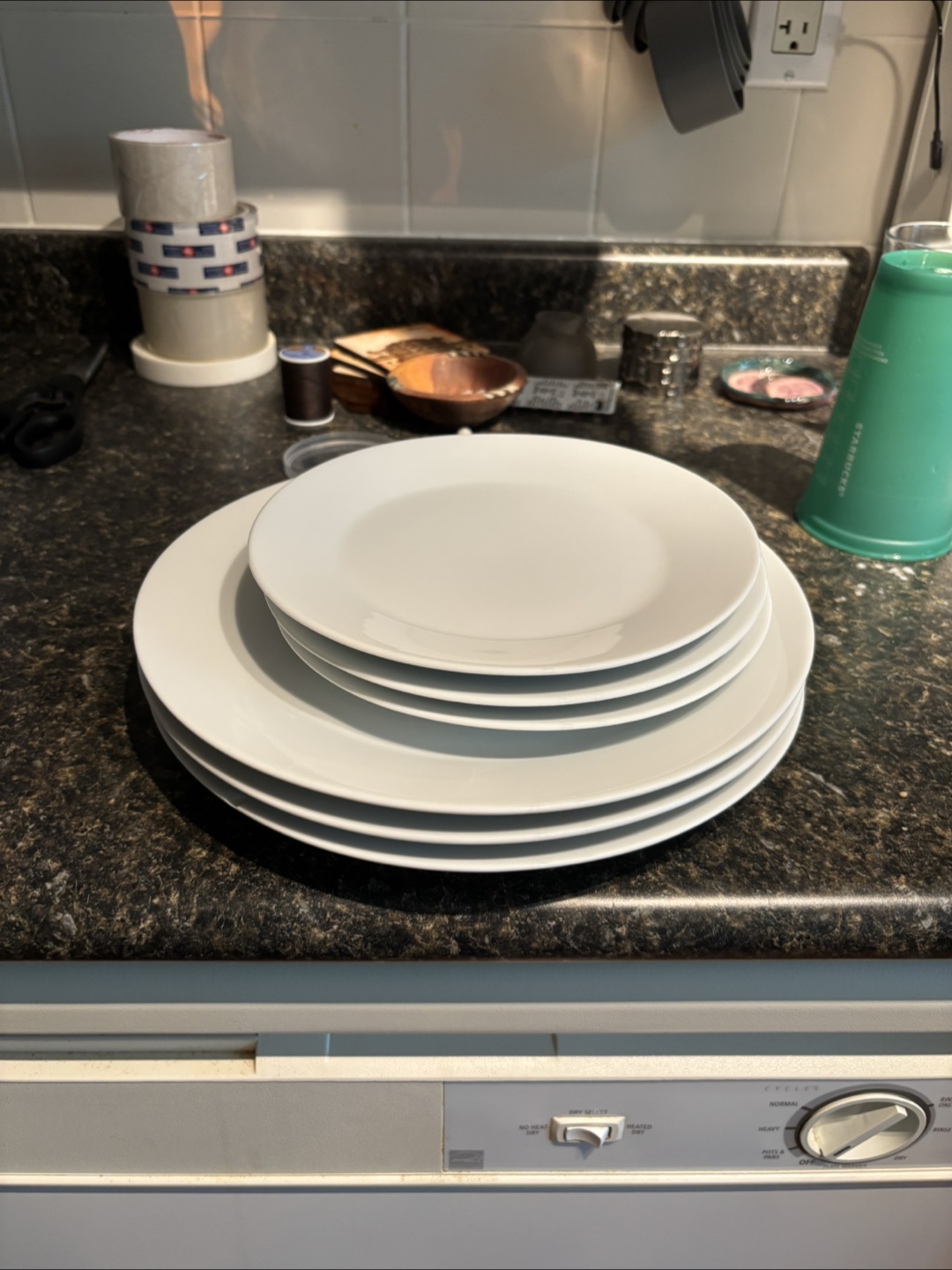 Set of White Dinner Plates