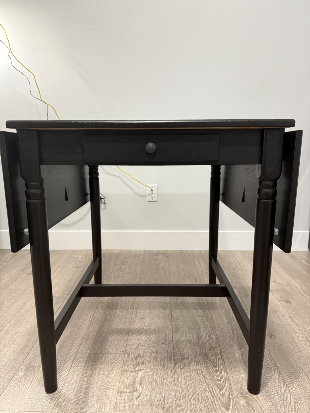 IKEA INGATORP Black Drop Leaf Dining Table & 4 Chairs - photo 3