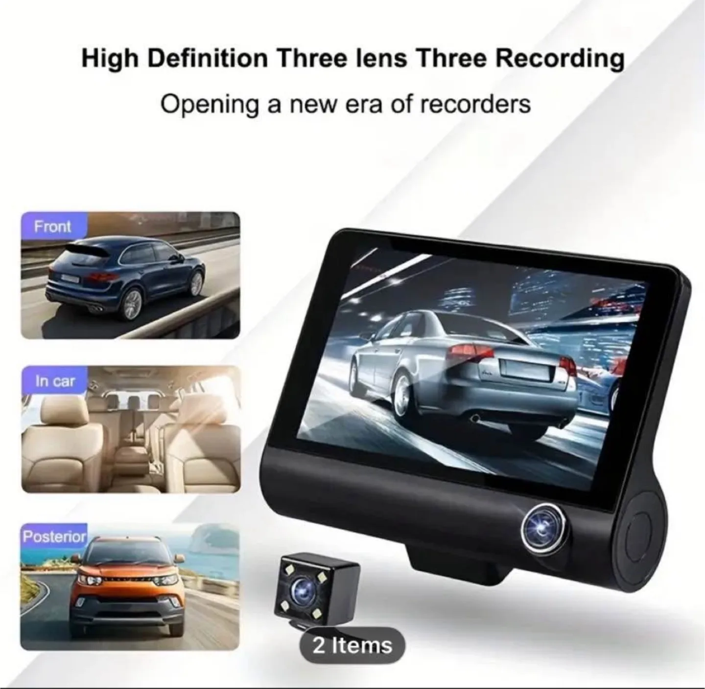 ANNJATUU RV Car Dash Cam with 3-Camera Motion Detection image indicator(8)