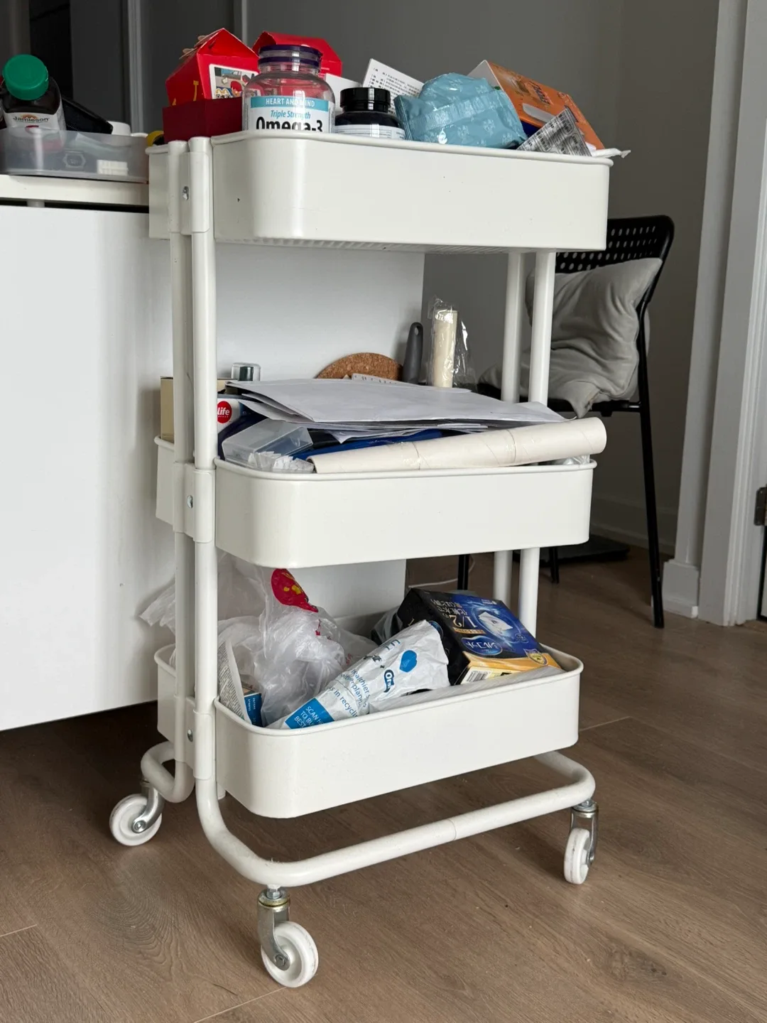 White Rolling Cart thumbnail
