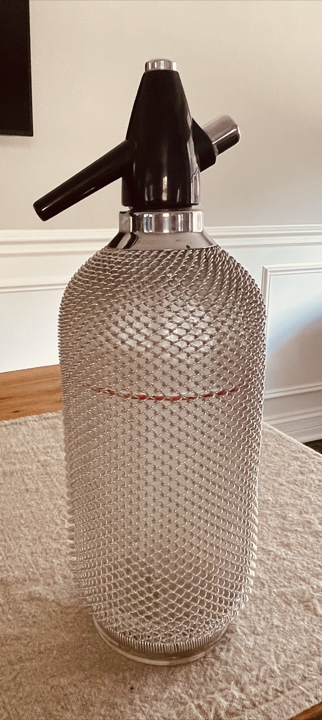 Merkuria Kovocas Wire Mesh Glass Seltzer Soda Bottle 1980s