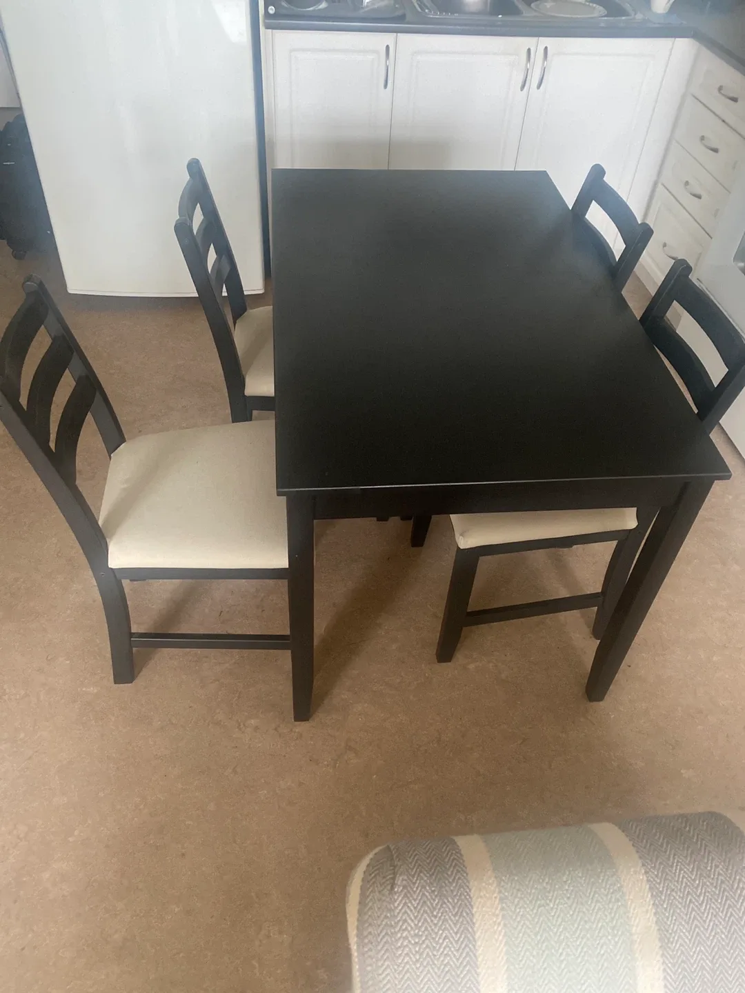 Black Dining Table with chairs thumbnail