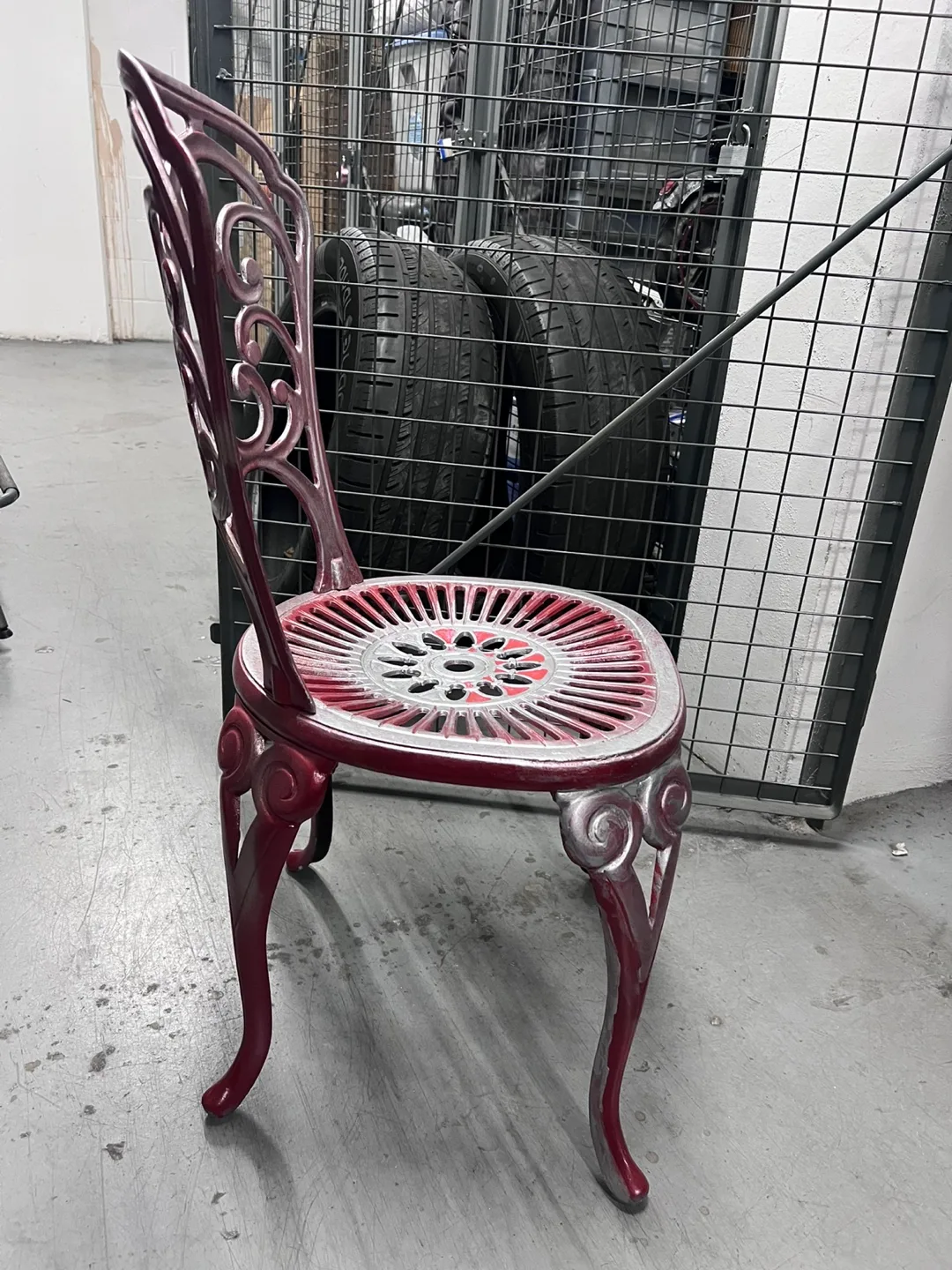 Red Metal Chair image indicator(2)