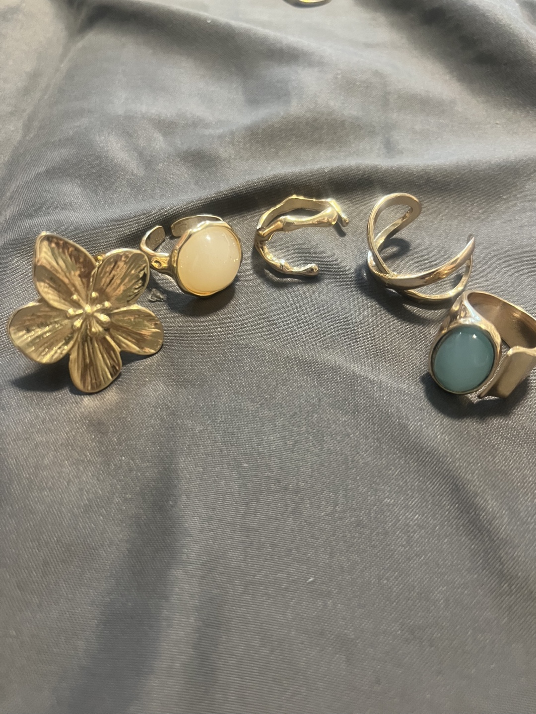 Assorted Gold Rings - Flower, Gemstone - photo 2