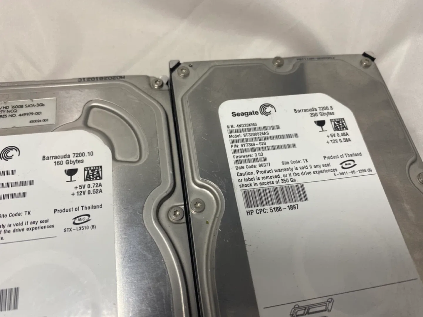 3 Seagate 2x 160GB 1x 200GB IDE PATA 3.5" HDD Hard Disk Drive image indicator(4)