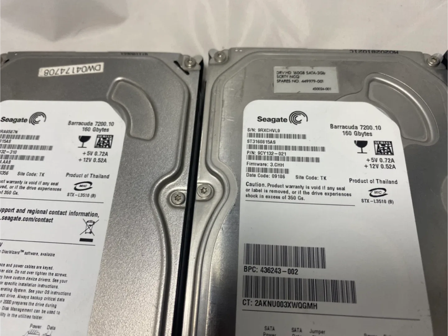 3 Seagate 2x 160GB 1x 200GB IDE PATA 3.5" HDD Hard Disk Drive image indicator(3)