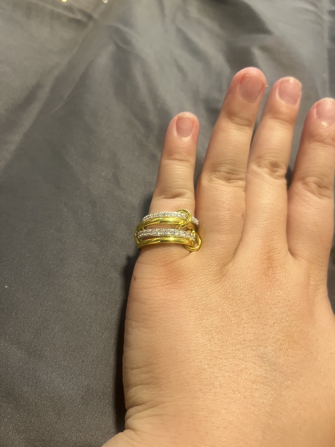 Gold and Silver Ring - spinelli dupe ring