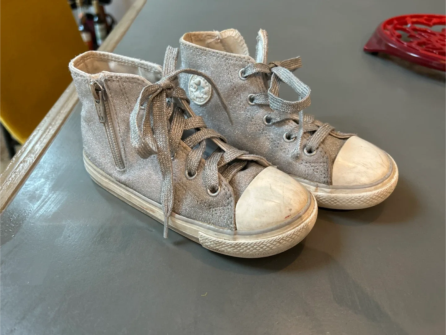 Kids Glittery Converse - Size 10 thumbnail