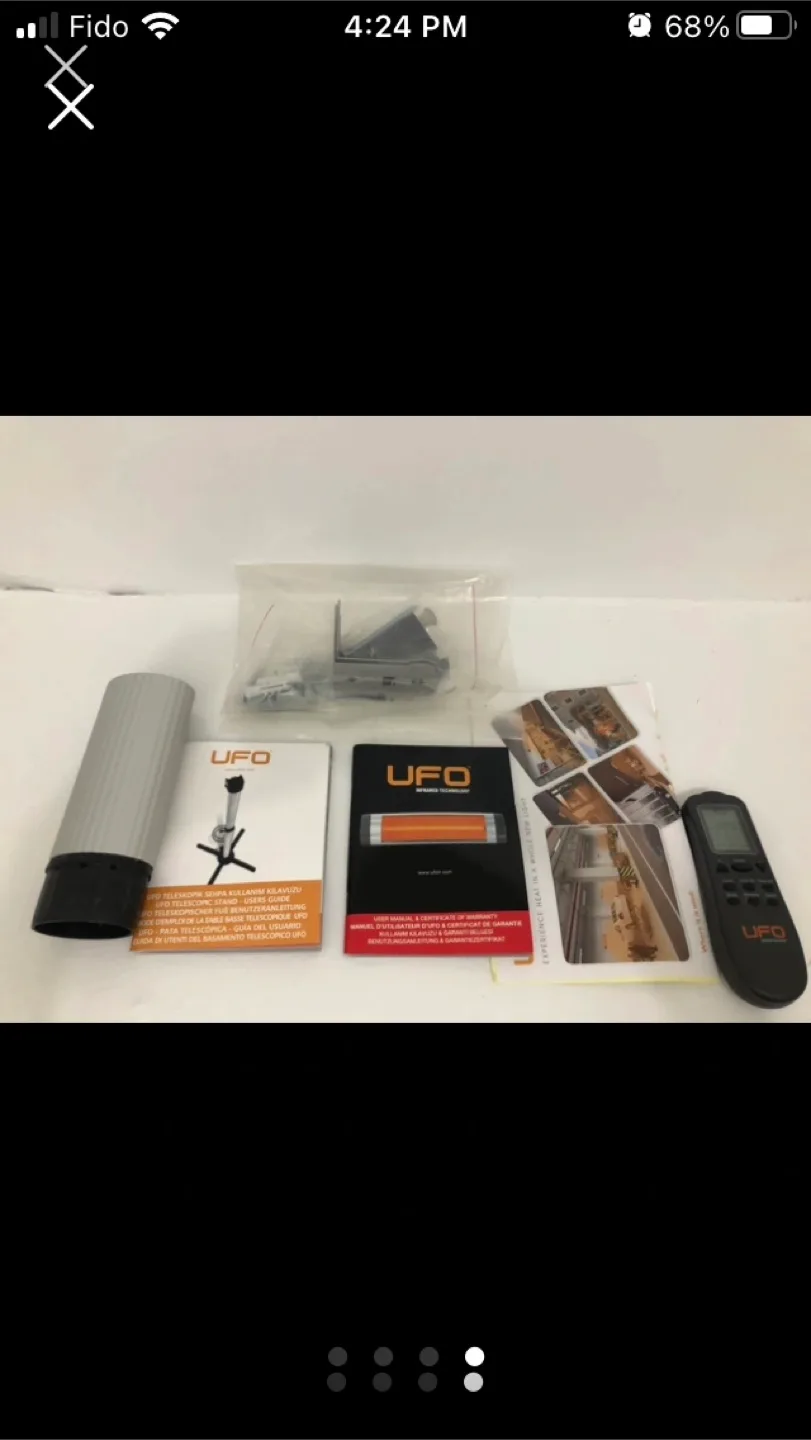 UFO electric infrared heater for indoor, outdoor, patio image indicator(4)