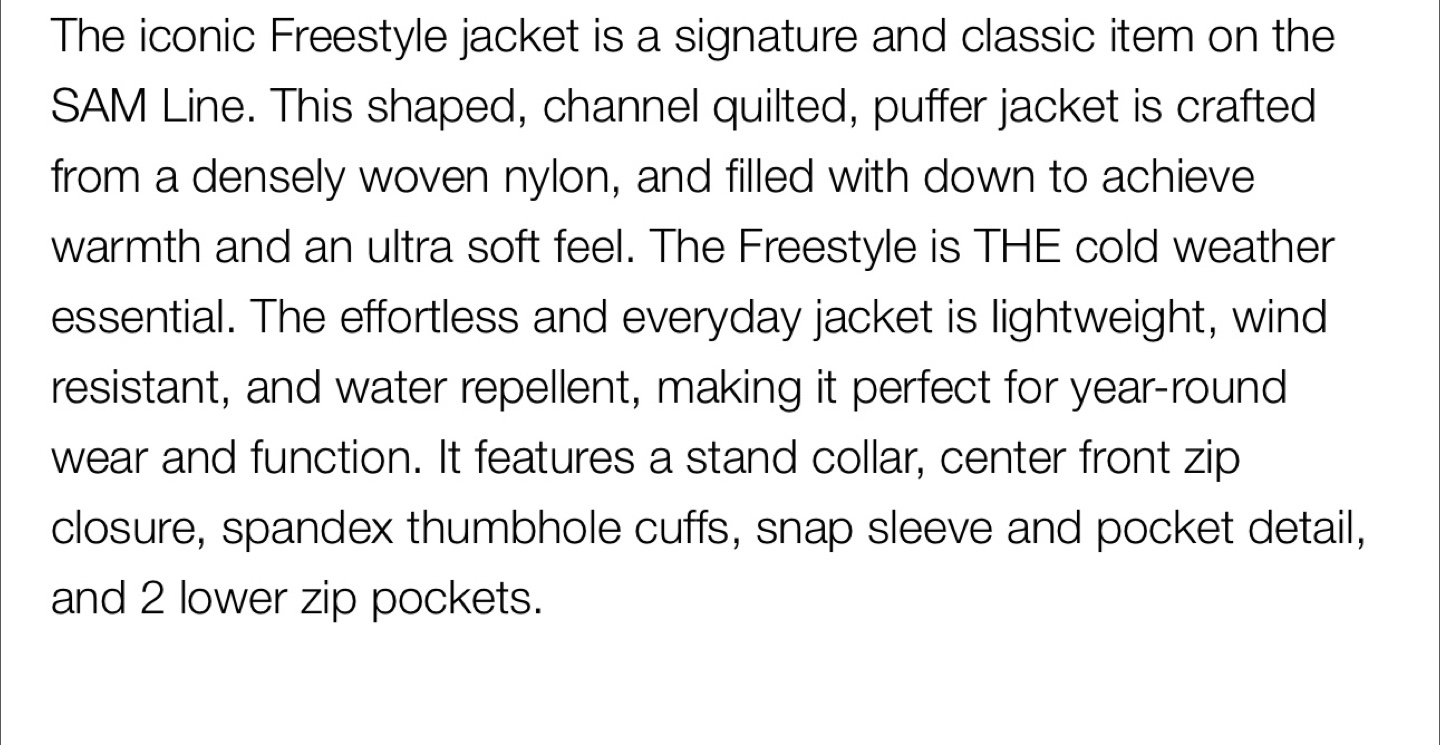 SAM. Freestyle Puffer Jacket - Black - photo 5