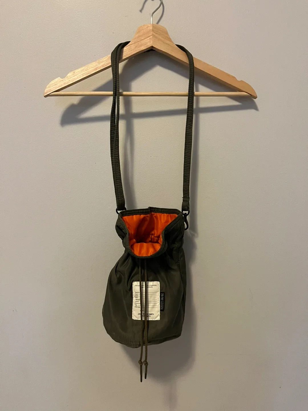 20/80 Drawstring Shoulder Bag - Olive Green thumbnail