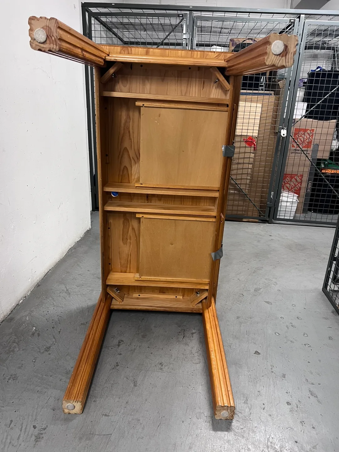 Rustic Pine Desk with Drawers image indicator(4)