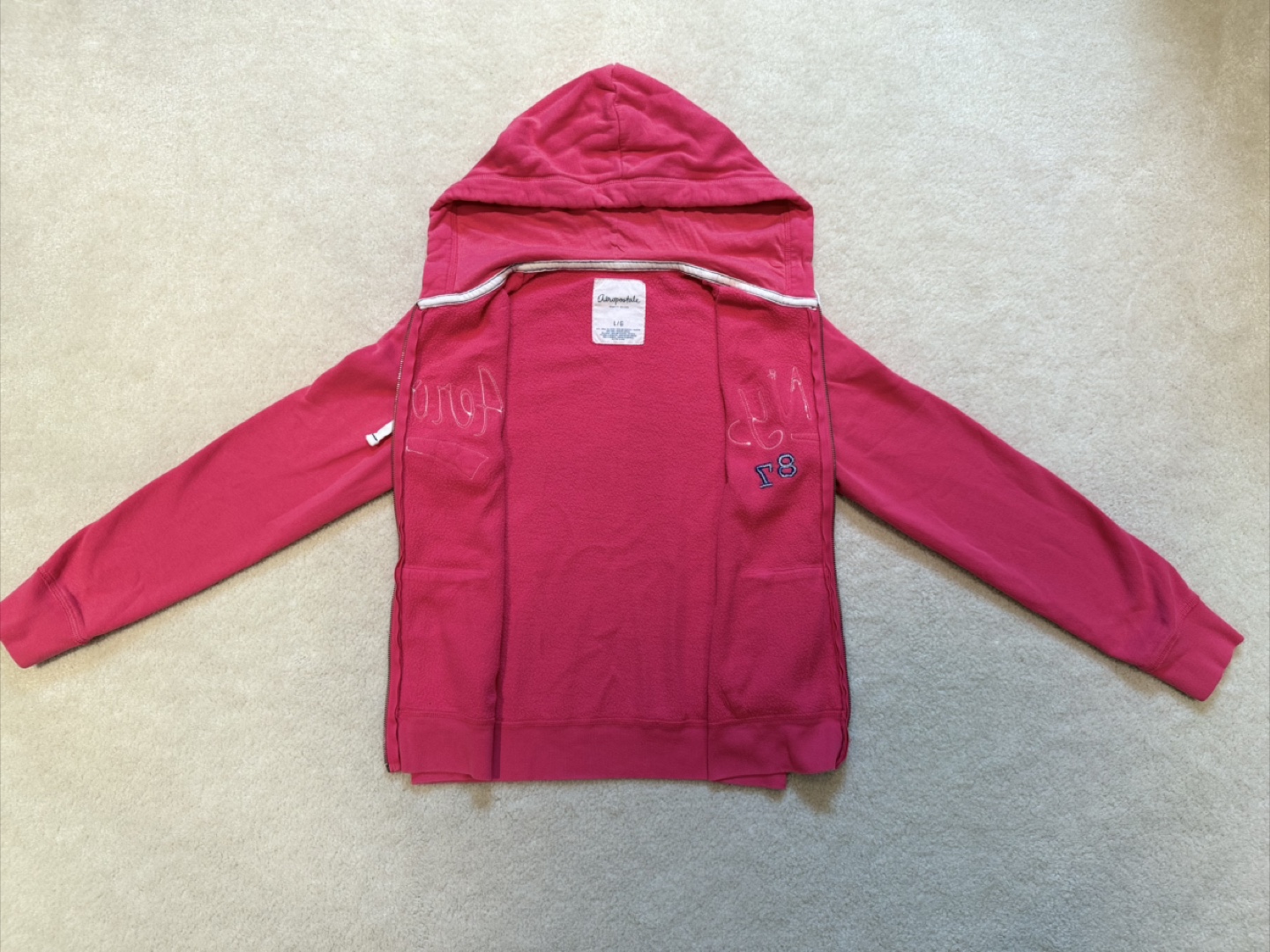 Pink Aeropostale Hoodie - Size Large - photo 2