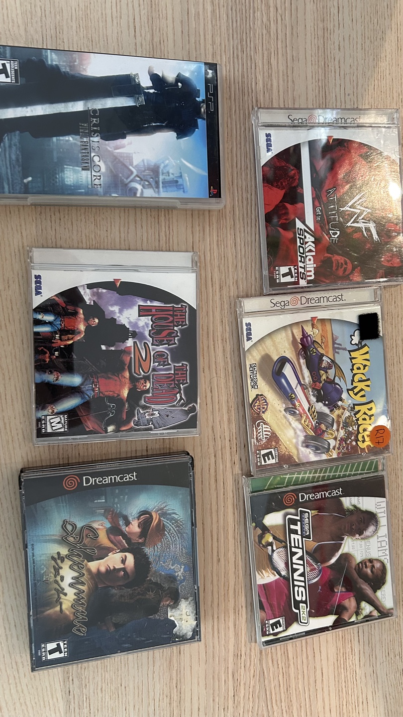 [updated]Dreamcast & PSP Games: Shenmue, Crisis Core, & More!