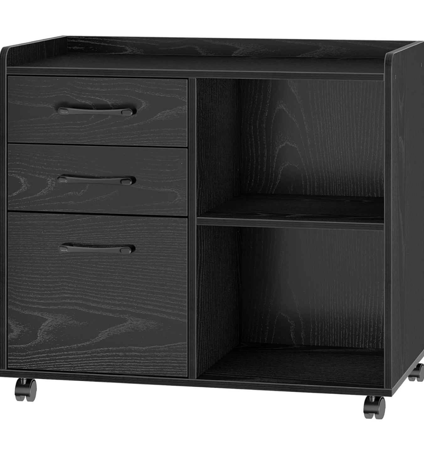 Black Rolling File Cabinet/Chest of drawers