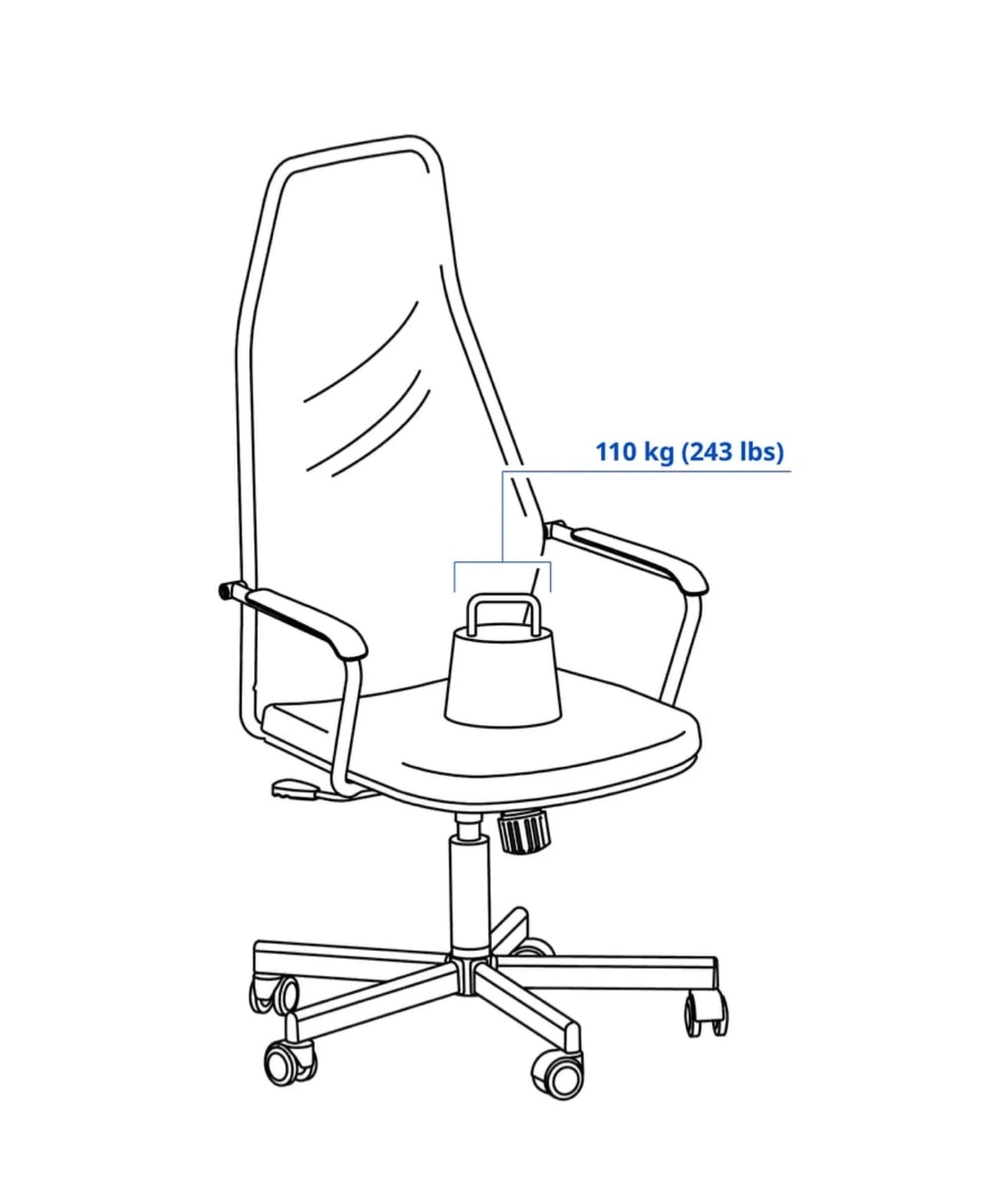 IKEA HUVUDSPELARE Gaming Chair, Black - photo 4