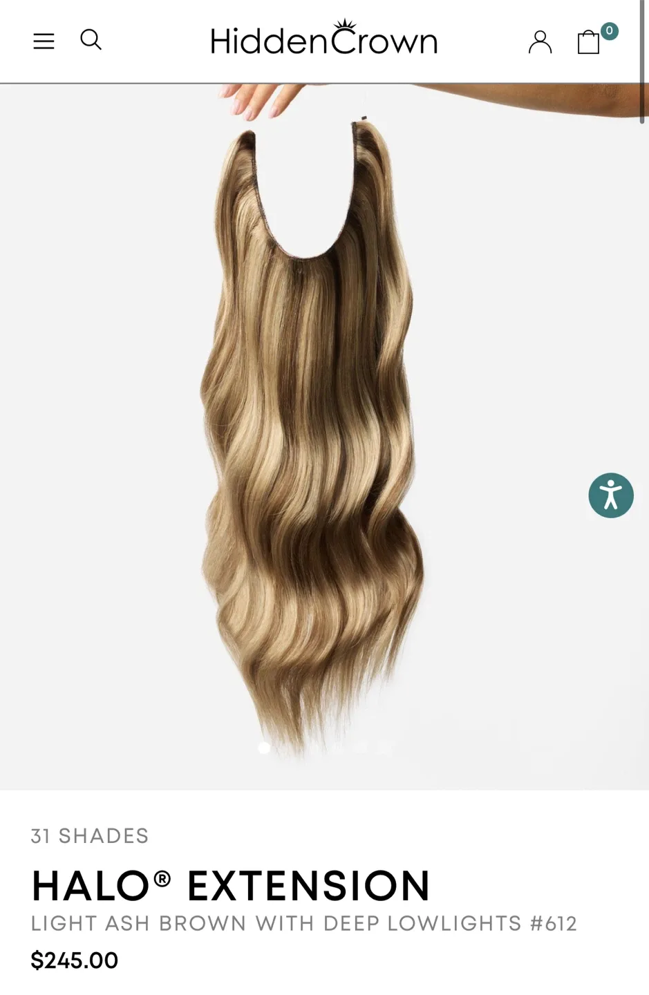 HALO Couture Hair Extensions - 20" Original Halo, Color 612 image indicator(4)