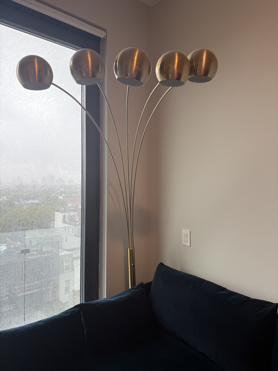 Gold Arc Floor Lamp - 5 Light - photo 3