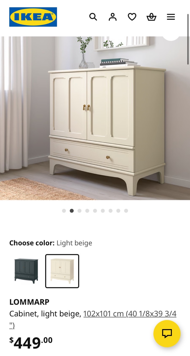 IKEA Lommarp Cabinet, Light Beige