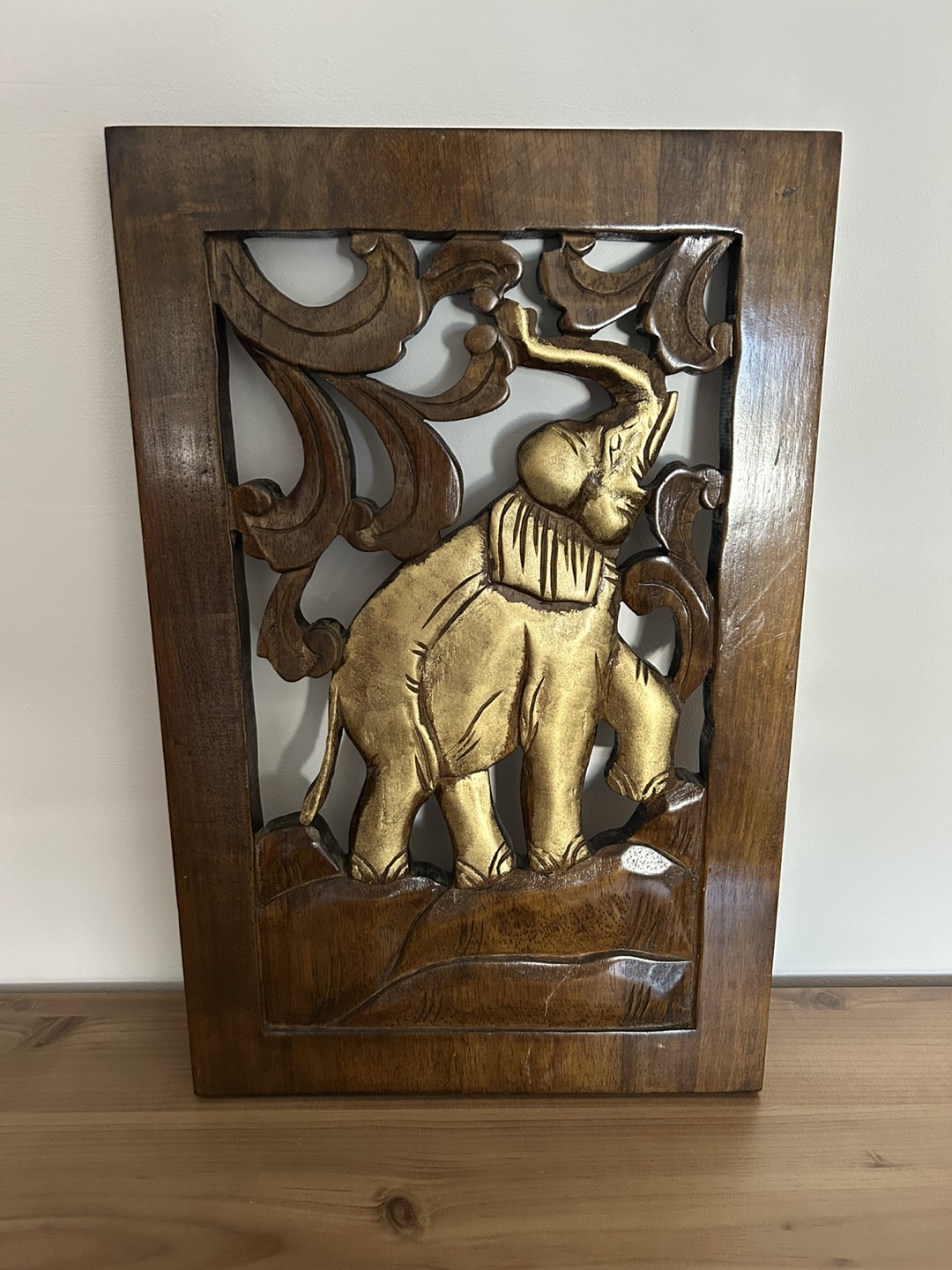 Wooden Elephant Wall Art