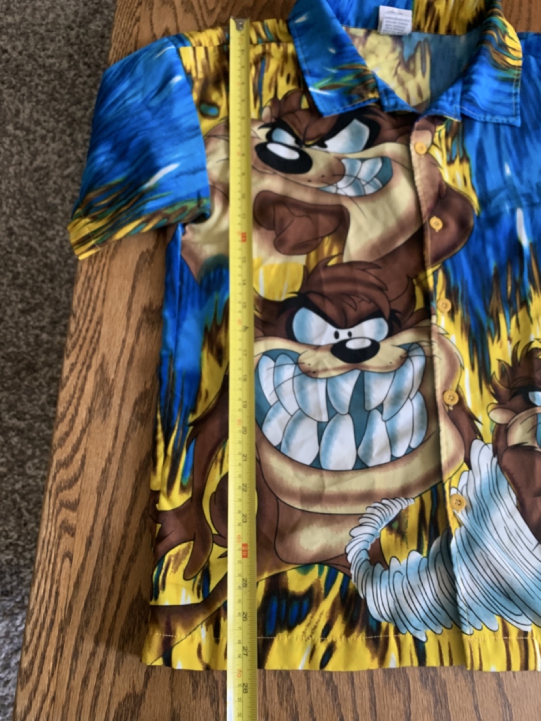 Looney Tunes Taz Hawaiian Shirt men’s small - photo 3
