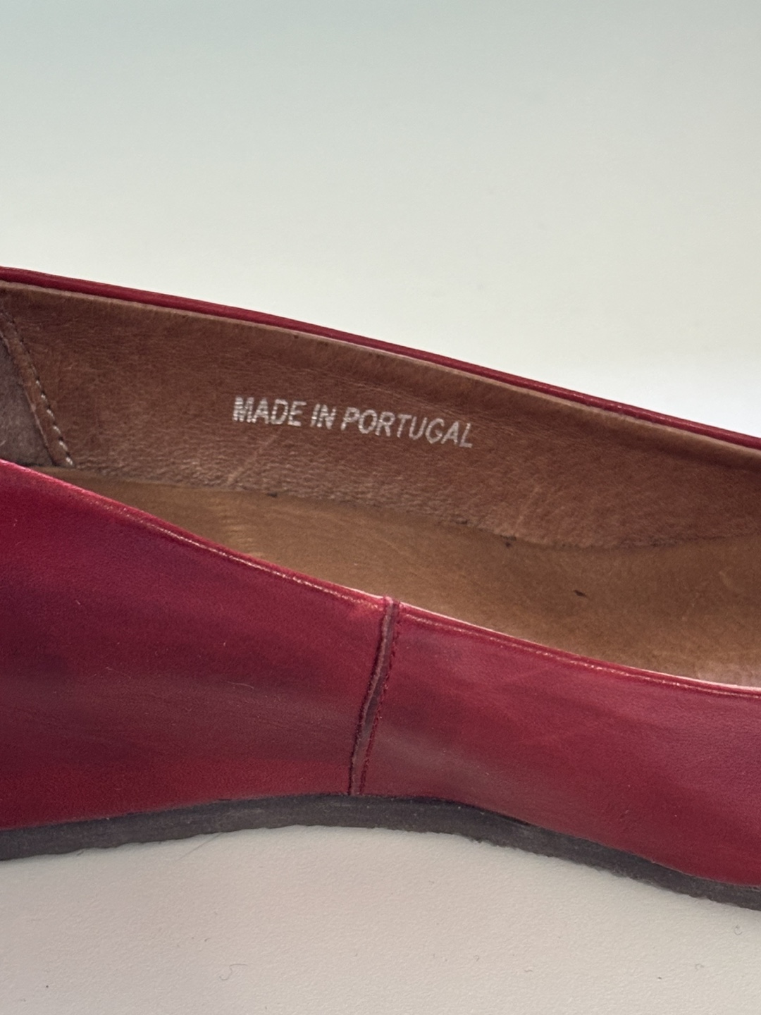 Locale Red Leather Wedge Shoes - Size 7 - photo 4