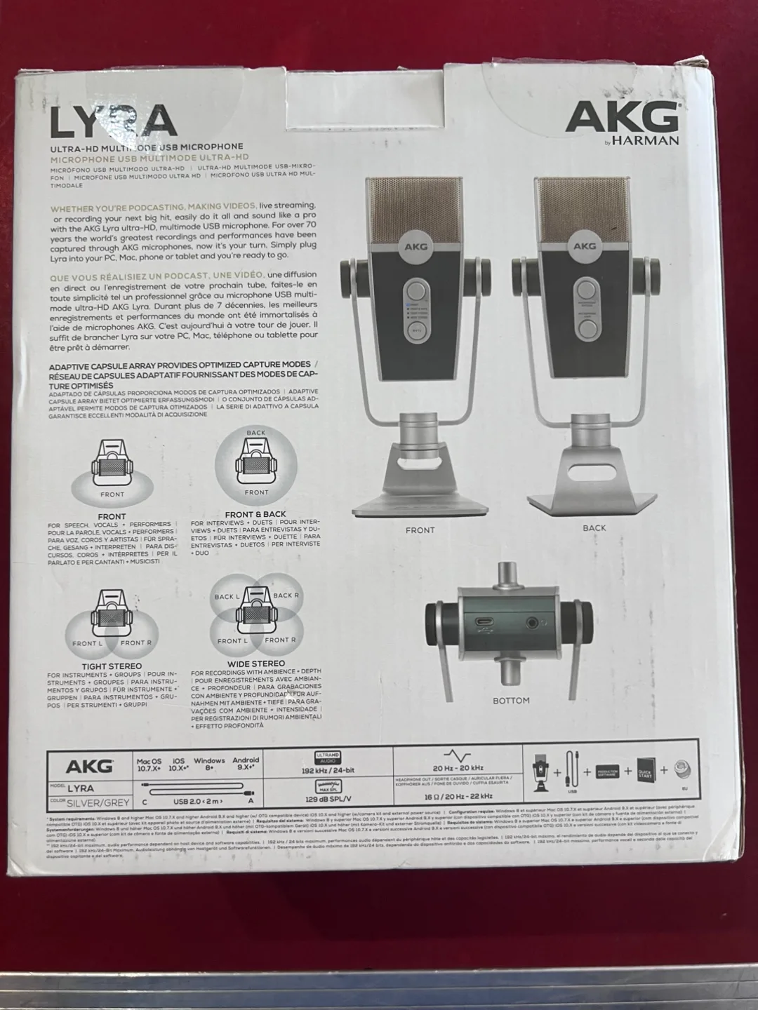 AKG Lyra USB Microphone w/ Stand - Like New! image indicator(2)