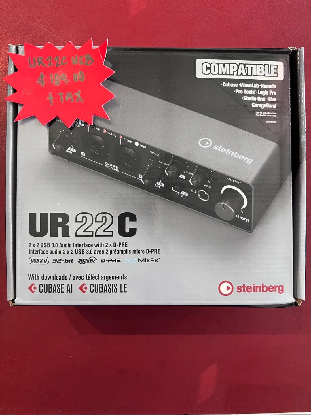 Steinberg UR22C USB Audio Interface - Like New! thumbnail