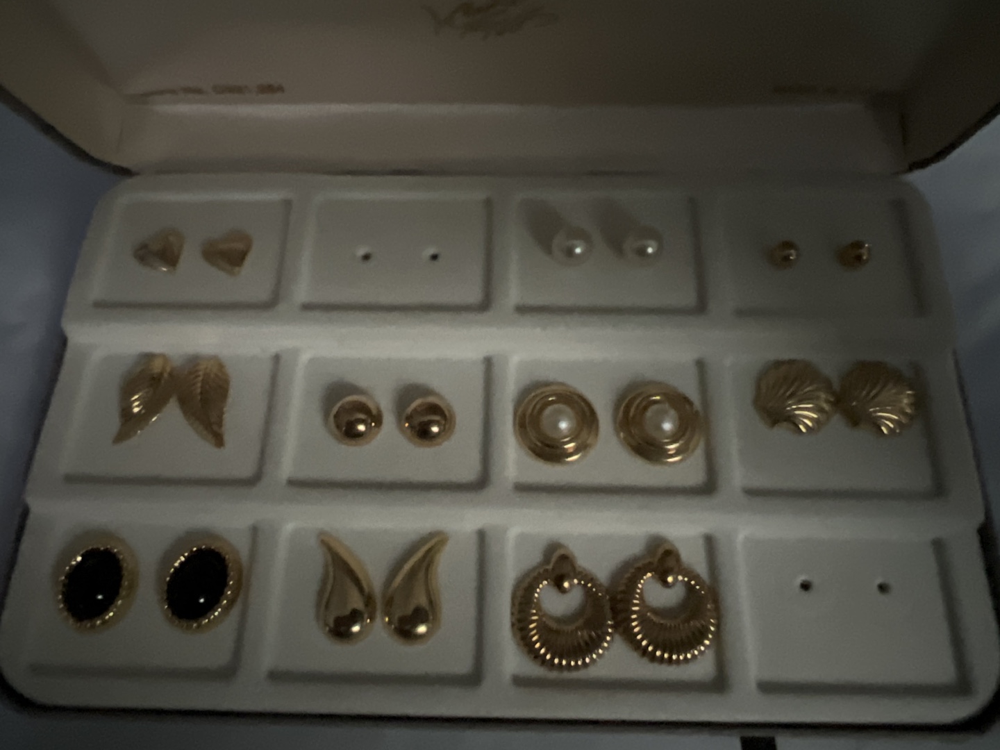 Lord & Taylor 10 pair earrings in original box Set