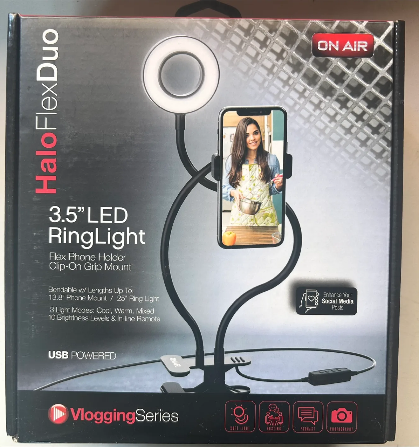 New! On Air HaloFlexDuo 3.5" LED Ring Light thumbnail
