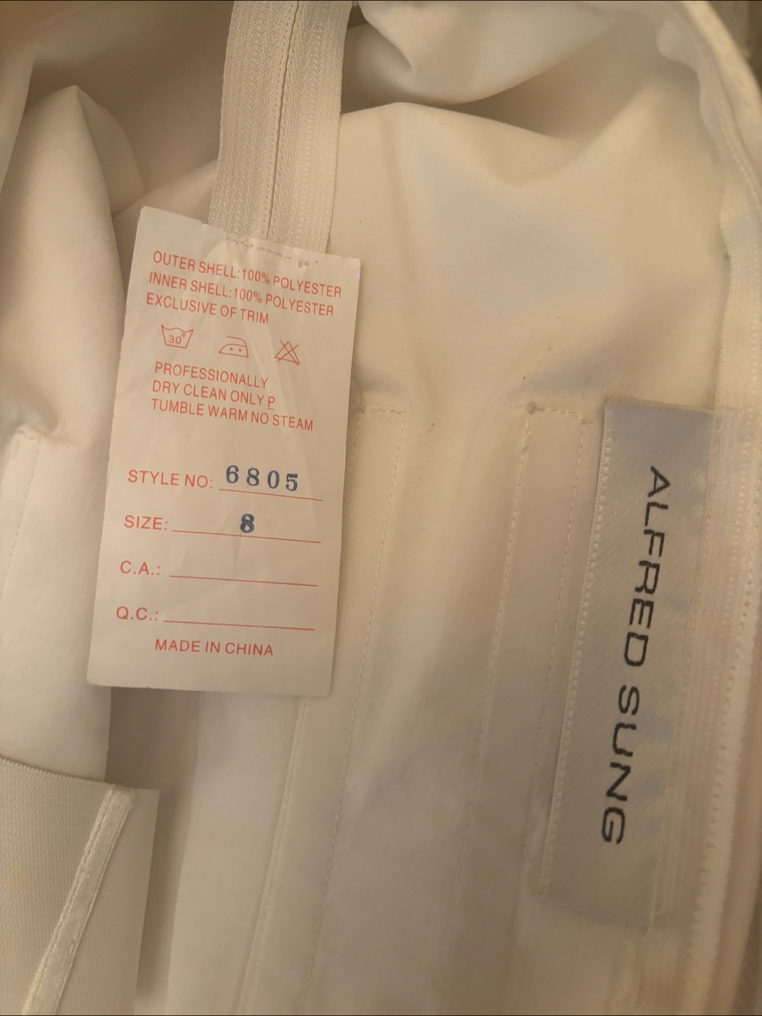 Alfred Sung Wedding Dress - Size 8 - photo 4