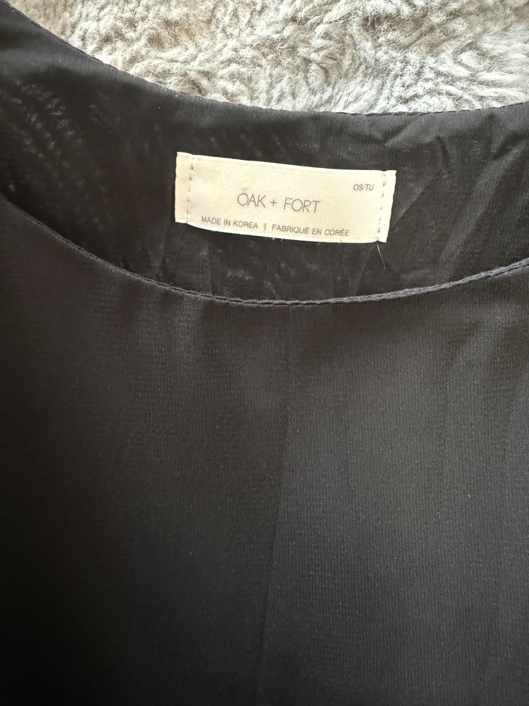 OAK + FORT Black Dress - OS/TU