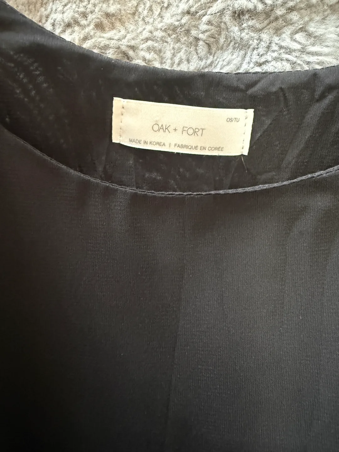 OAK + FORT Black Dress - OS/TU thumbnail
