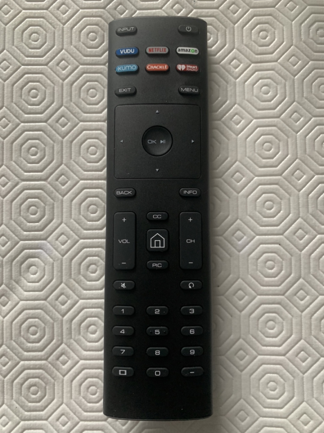Black TV Remote