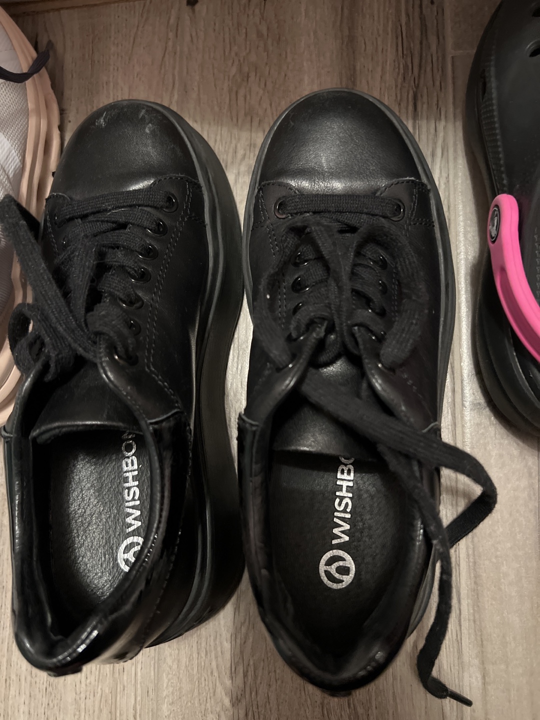 Wishbone Black Platform Sneakers - Size 6.5 - photo 2