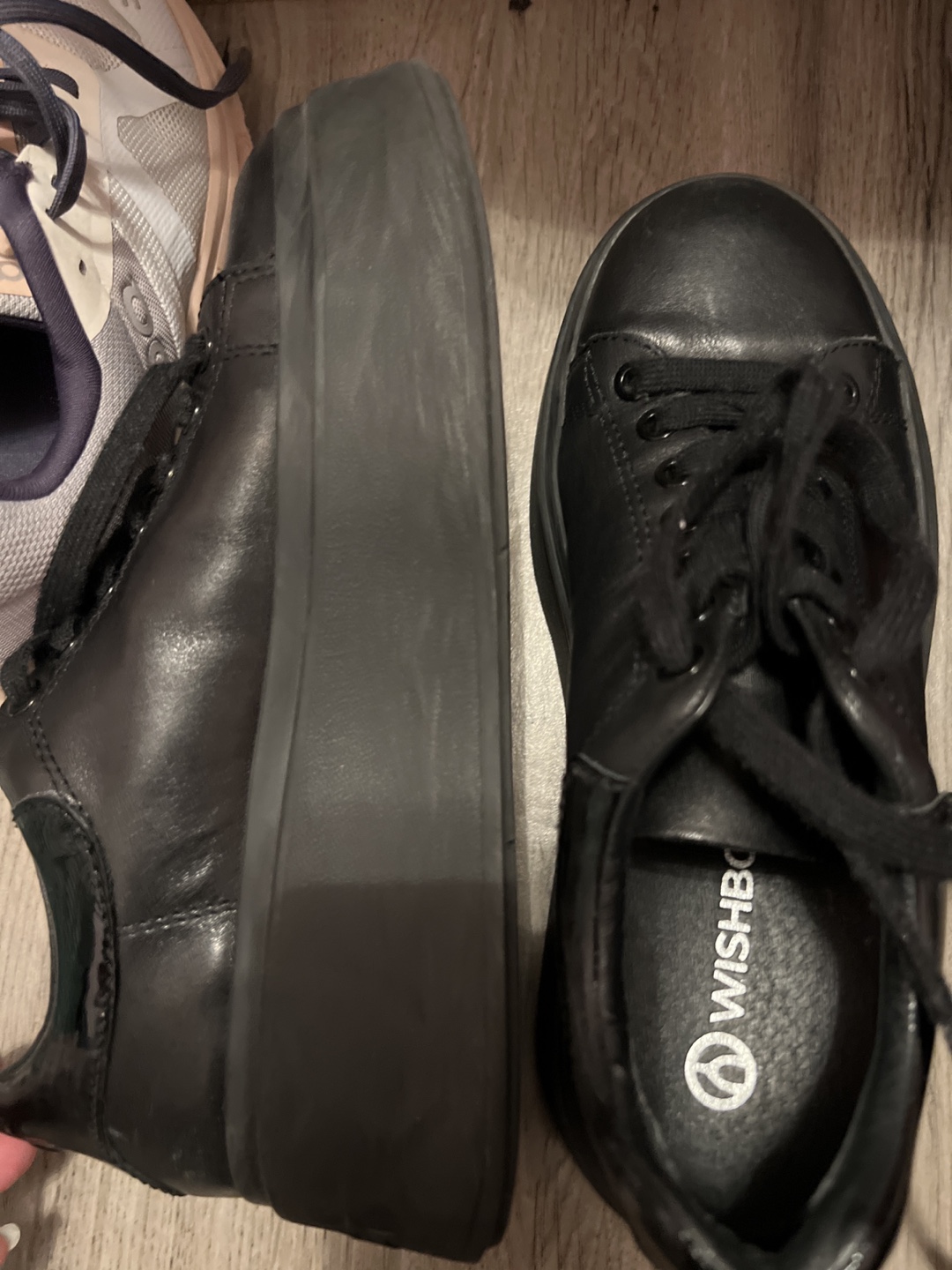 Wishbone Black Platform Sneakers - Size 6.5 - photo 3