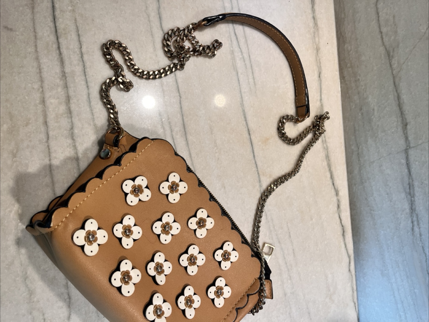Zara Flower Appliqué Crossbody Bag - photo 3