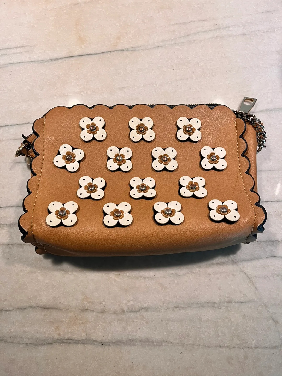 Zara Flower Appliqué Crossbody Bag thumbnail