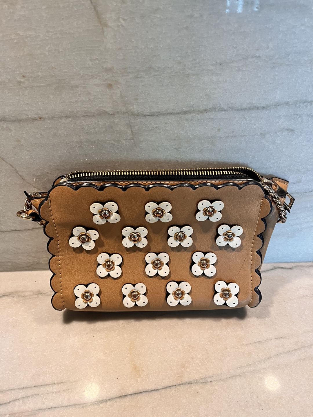 Zara Flower Appliqué Crossbody Bag - photo 2