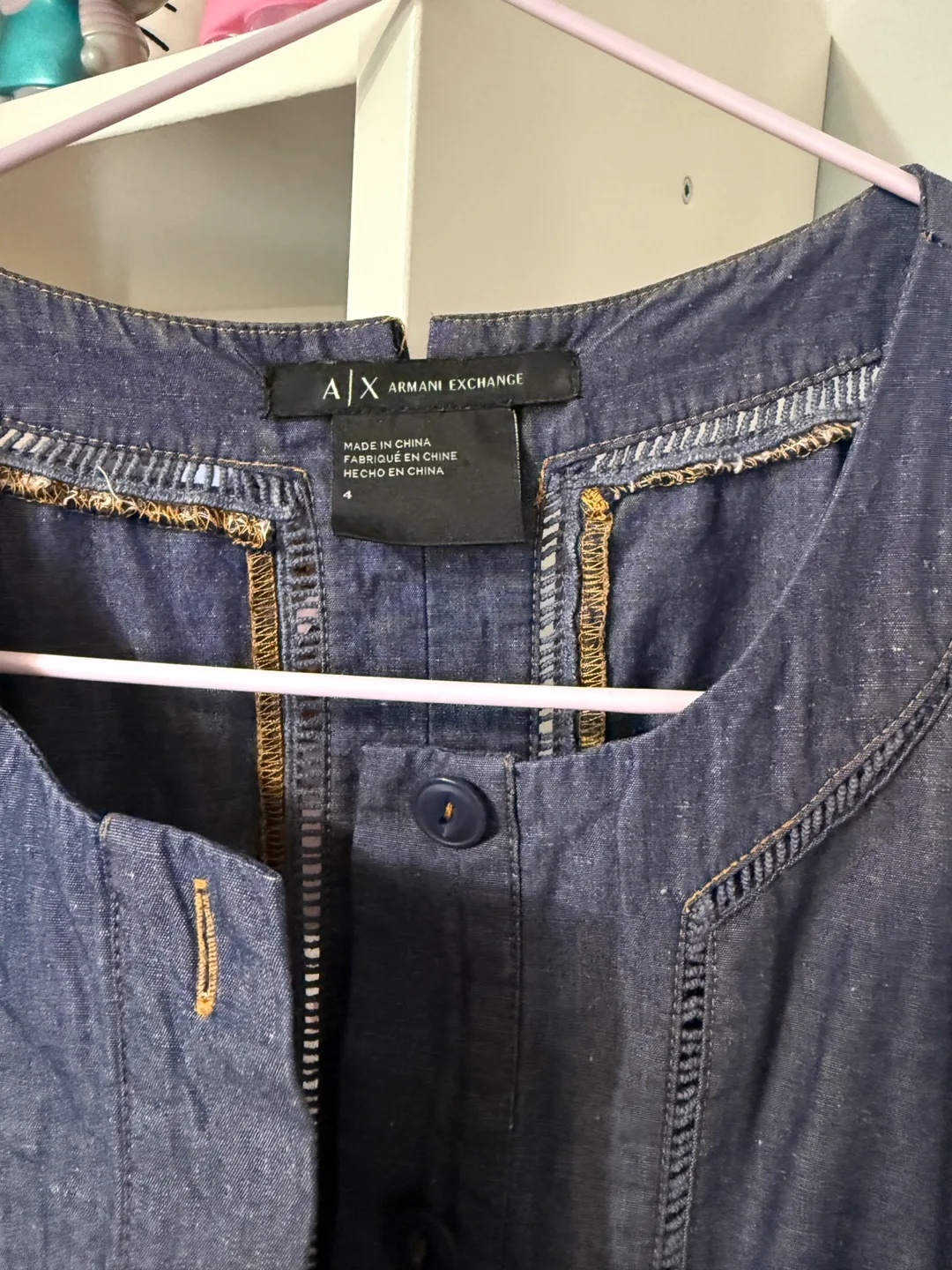 Armani Exchange Denim Dress - Size 4 image indicator(3)