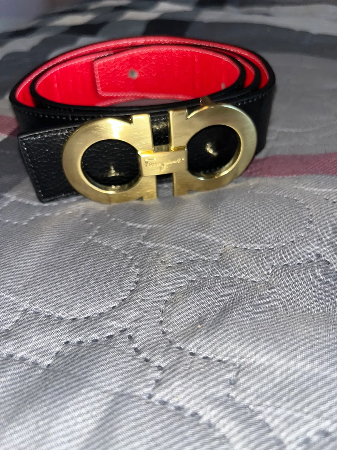 Salvatore Ferragamo Black Leather Belt image indicator(2)