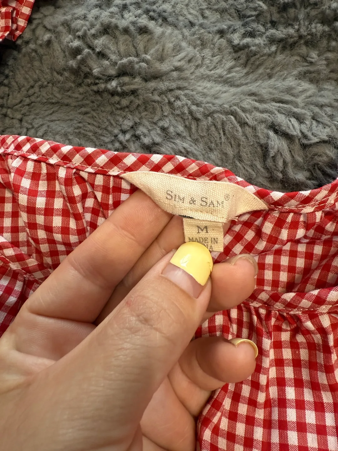 Sin & Sam Red Gingham Dress - Size M image indicator(6)