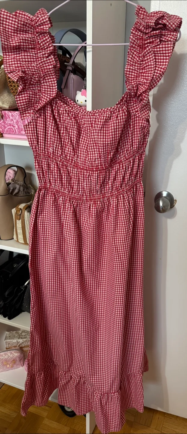 Sin & Sam Red Gingham Dress - Size M thumbnail