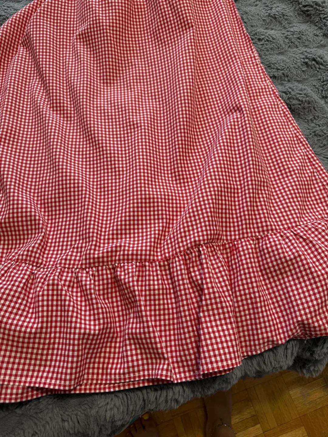 Sin & Sam Red Gingham Dress - Size M image indicator(4)