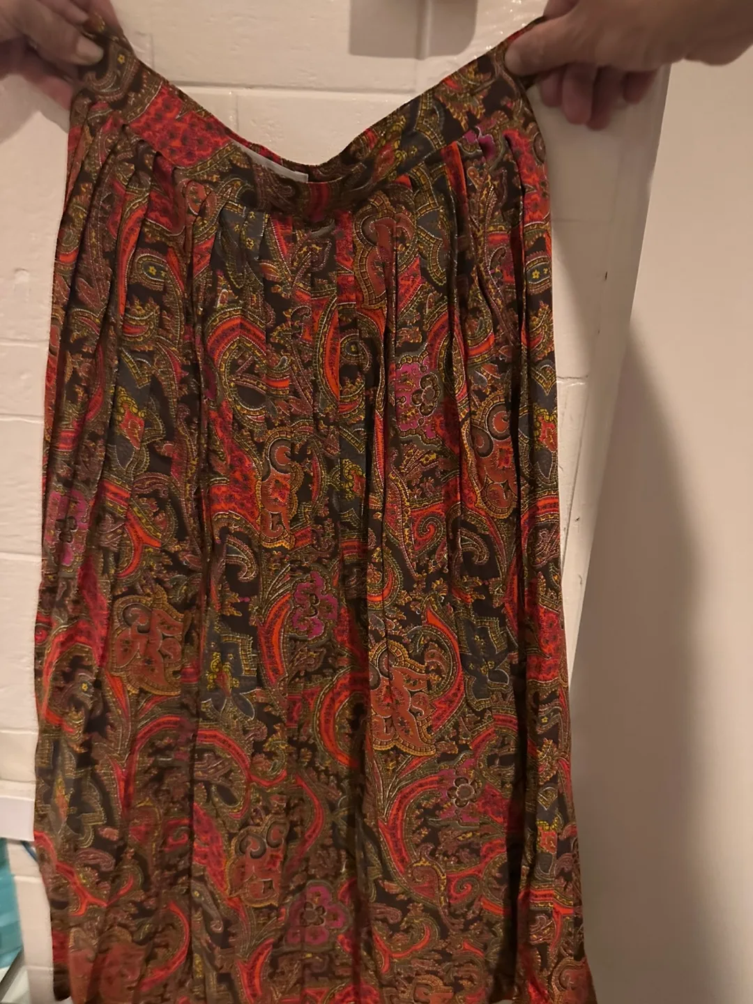CASSINI Paisley Print Skirt - Size L thumbnail