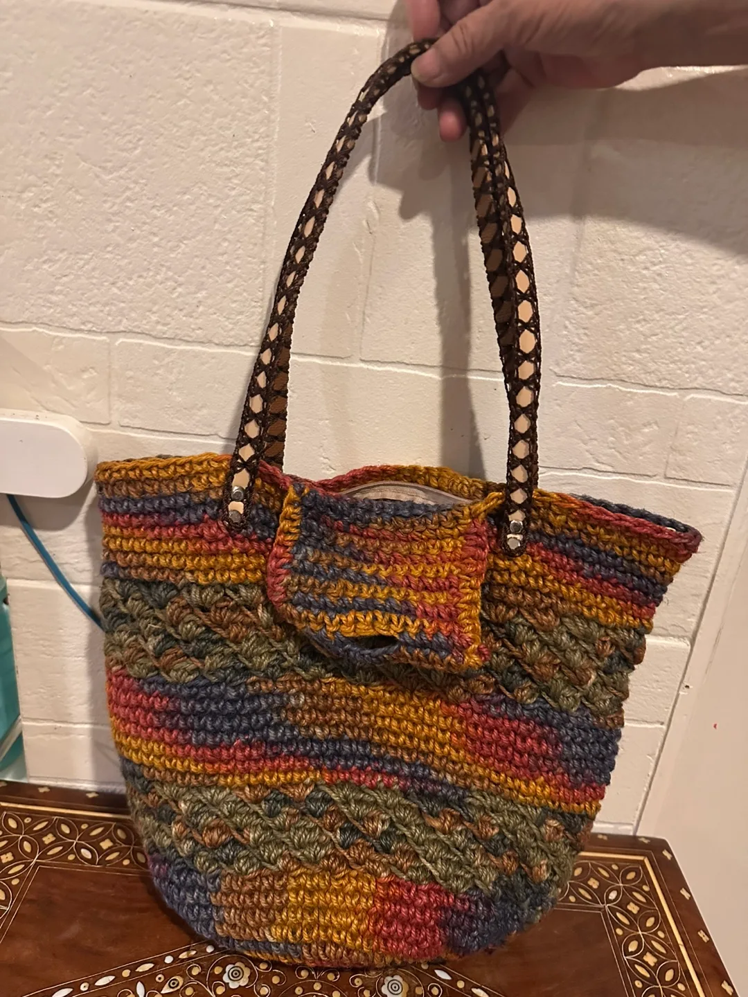 Handmade Striped Shoulder Bag thumbnail