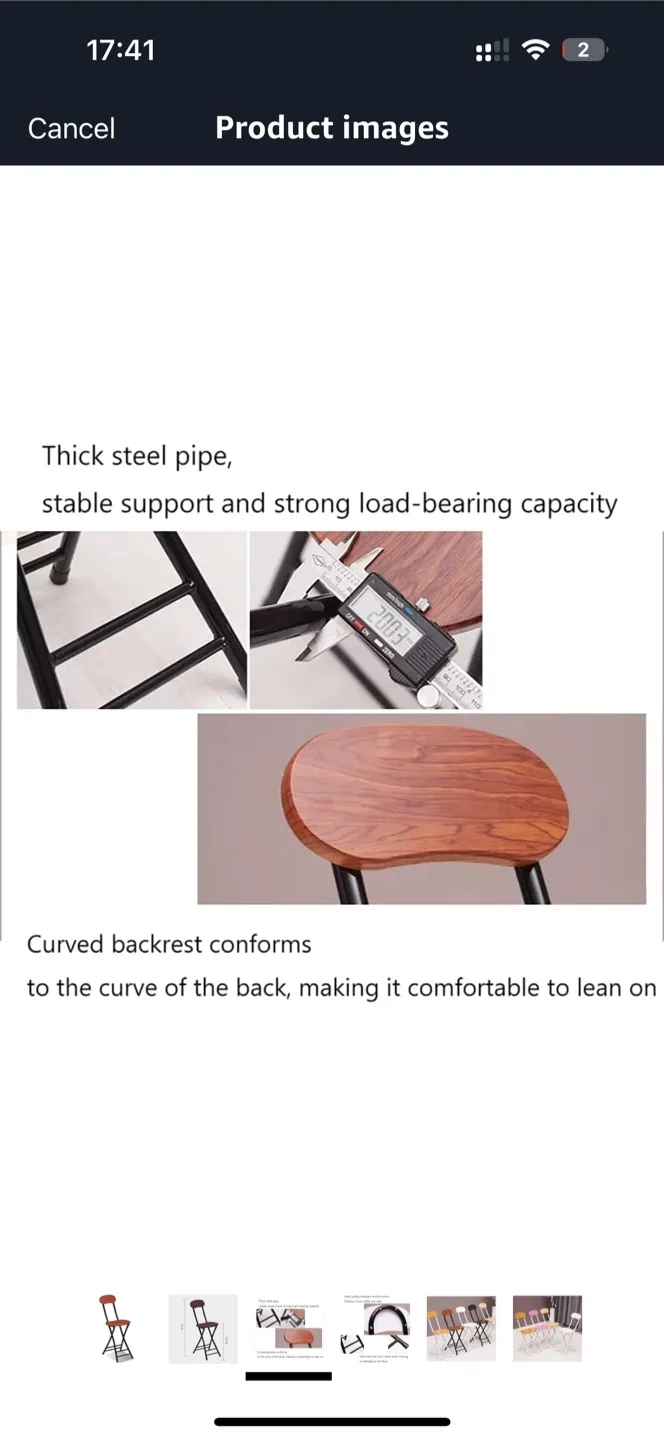 Folding Chair with Curved Backrest image indicator(5)